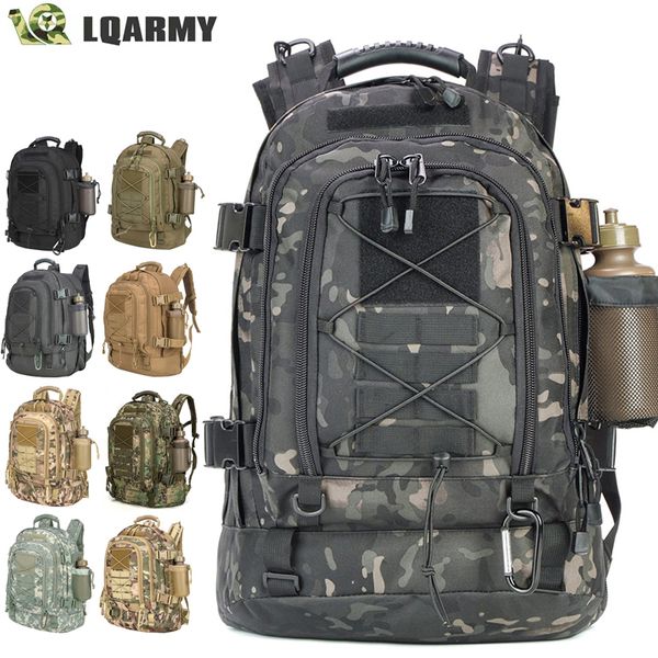 Sacs extérieurs 60L Military Tactical Backpack Army MOLLE ASSAULT RUCKSACK 3P Voyage extérieur Randonnée Rucksacks Camping Camping Hunting Mesting Sacs 230209