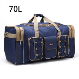 Sacs de plein air 70L Nylon étanche bagages Gym sac de voyage grand voyage pour femmes hommes Dufflel Sport sacs à main sac 230907