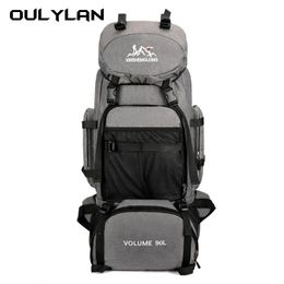 Bolsas al aire libre 90L Bolsa de equipaje de viaje Senderismo Camping Mochila Mujeres Hombres Gran capacidad Mochila impermeable Bolsa de montañismo 231114