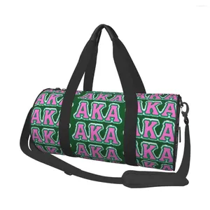 Sacs extérieurs aka Sorority Print Gym Sac Yoga Weekend Sports de grande capacité Dessage de natation sac à main Cute Fitness For Men