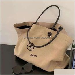 Buitenzakken Anines Bing -ontwerpers Shoder grote capaciteit Tote Bag St Beach Shop Letters Toes Hobos Fashion 493 Drop Delivery Sports O DH4QR