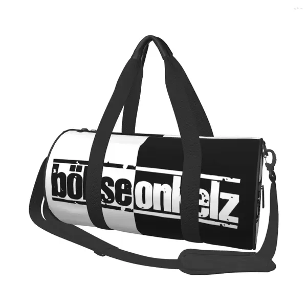 Sacs de plein air B-Bohses O-Onkelzs Logo Sac de sport Punk Voyage Sport Hommes Modèle avec chaussures Rétro Fitness Sacs à main portables