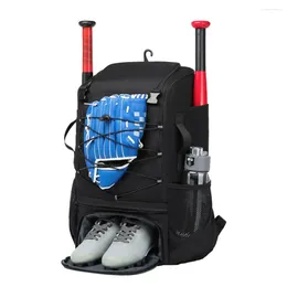 Bolsas al aire libre Equipo de béisbol Carry Back Mackpack con diseño duradero de la cremallera Material de tela Oxford Compartimento para deportes para deportes