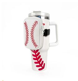 Sacs extérieurs Baseball Softball 10pcs Nouveaux pochettes de bouteille d'eau de sublimation vierge pour 40 oz accessoires de rangement mignons sacs de rangement protables