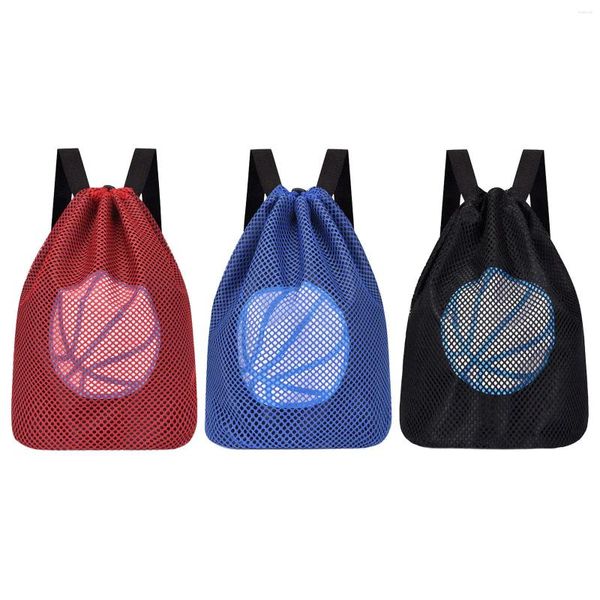 Bolsas al aire libre Mochila de baloncesto 8L Capacidad Deportes Mochila con cordón para acampar Voleibol Entrenamiento Senderismo Viajes Compras