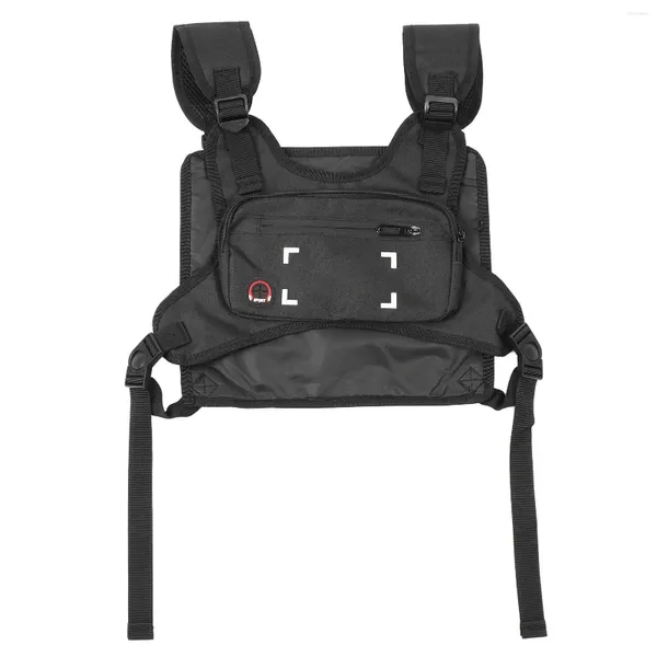 Bolsas al aire libre Bolsa de pecho Deportes Durable Cómodo Ergonómico Negro Multifuncional Reflectante para hombres Mujeres Correr Escalada