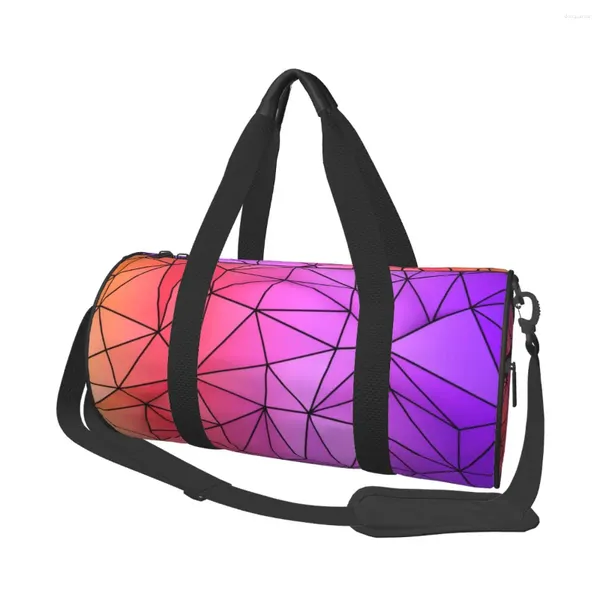 Bolsas al aire libre Colorido Low Sports Poly Texture Natación Bolsa de gimnasio con zapatos Bolsos divertidos Pareja Custom Oxford Fitness