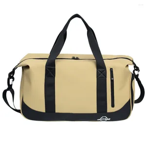 Buitenzakken Duffel Bag Oxford Carry door met schoenencompartiment en natte pocket Overnachtige Tote Trolley -riemontwerp voor kampeerreisuitrusting