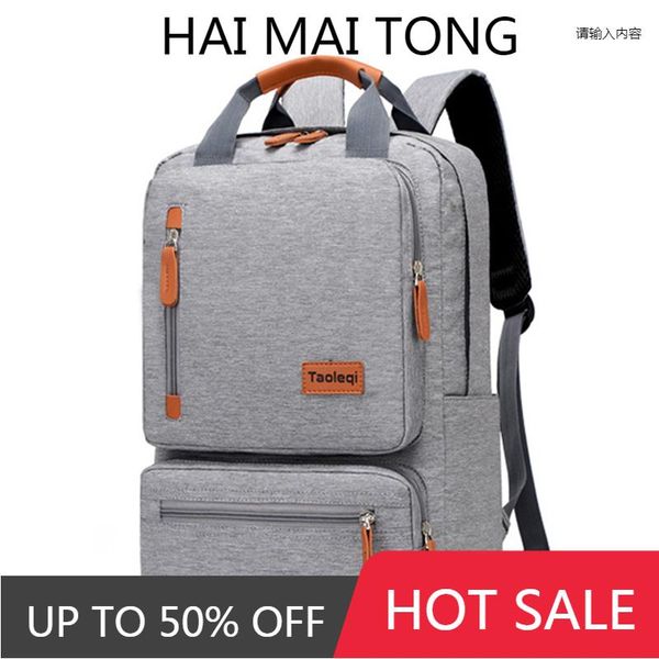 Bolsas al aire libre Hombres de moda Computadora informal Luz de mochila de 15.6 pulgadas Lady Anti-theft Travel Grey Student School Bag 2021