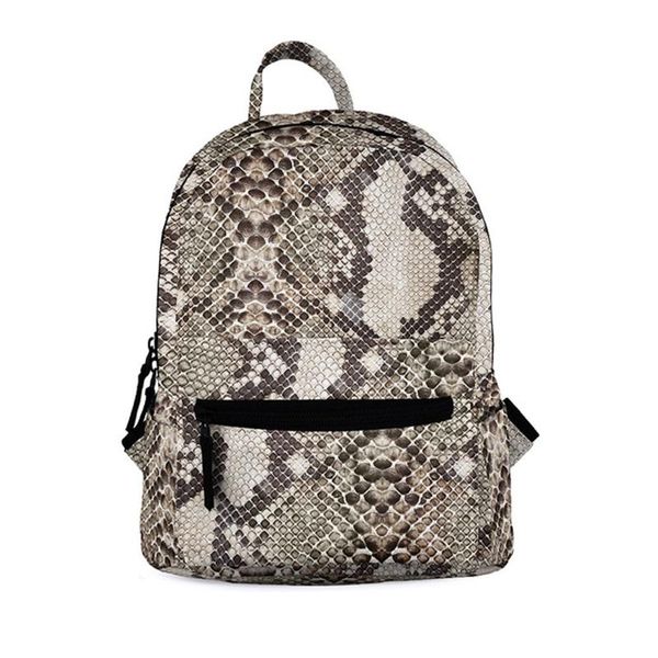 Sacs de plein air Mode Femmes Casual Voyage Sac à dos de haute qualité Split Serpentine Cuir Mini Serpent Léopard PU Knapsack