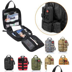 Bolsas al aire libre Kit de primeros auxilios Táctico Molle Bolsa Militar Edc Paquete de cintura Caza Cam Escalada Emergencia Supervivencia 230609 Drop Entrega S DH8CS