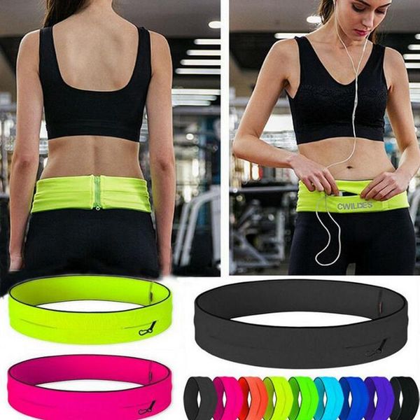 Sacs de plein air Fitness Courir Ceinture Gym Taille Poche Coureurs Bum Bag Jogging Fanny Pack Bandoulière Sport Hommes Femmes