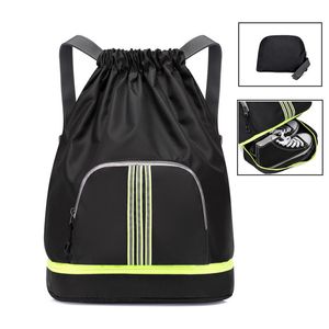 Outdoor Tassen Voor Vrouwen Kleding Training Reizen Schouder Sportschoen Opvouwbare Voetbal Nylon Yoga Fitness Gym Trekkoord Heren Rugzak 230630