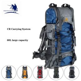 Buitenzakken gratis ridder 60l rugzak camping klimtas waterdichte bergbeklimmen wandelende rugzakken sport rugzak