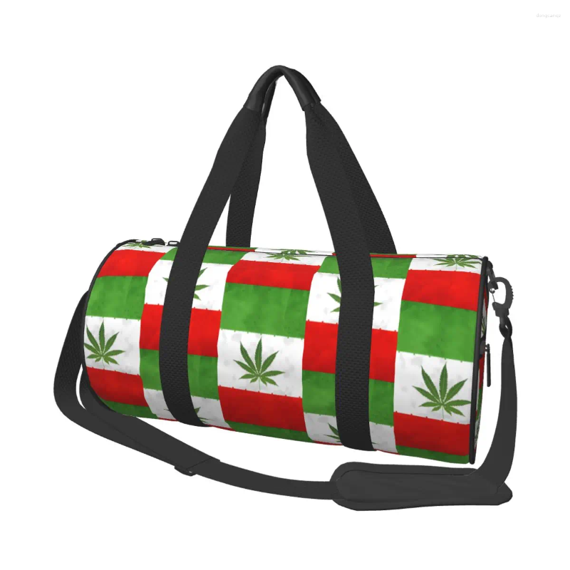 Уличные сумки с зелеными листьями, спортивная 3d-модель, большая вместительная спортивная сумка, портативная сумка для пары на заказ, тренировочная графическая сумка для фитнеса