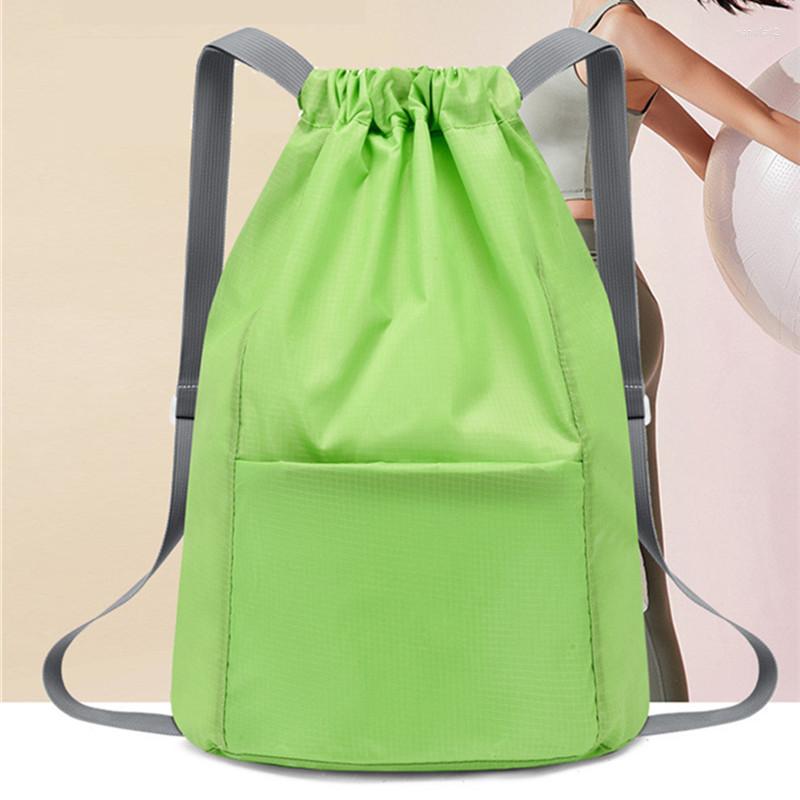 Bolsas para atividades ao ar livre Bolsas de academia para mulheres Viagem de fim de semana Mochila escolar com cordão grande Bolsas de ginástica Treinamento e exercícios Esportes masculinos