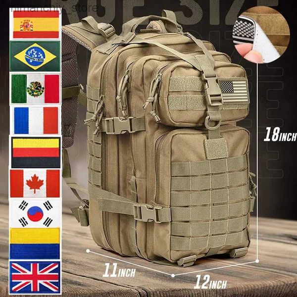 Bolsas al aire libre Senderismo Hombres Mochila Militar Camping Mochilas tácticas 900D Nylon Bolsas impermeables Deportes al aire libre Trekking Bolsa de caza 30L / 50L Q231129