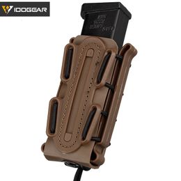 Buitenzakken Idogear US Army Magazine Pouches Militaire Fastmag Belt Clip Plastic Molle Pouch Bag 9mm Softshell Gcode Pistool Mag Tall 230322