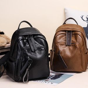 Buitenzakken Jiulin Chic Backpack Lichtgewicht Ruime casual Daypacks Soft Pu Leather Mini Cute Bag For Girls Female Ladies