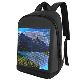 Bolsas al aire libre LED Color Sn Mochila personalizable Bolsa de viaje Paquete Escuela para mujeres Estudiantes Hombres DIY Drop Entrega Deportes al aire libre DHRDS