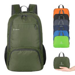 Bolsas para exteriores, mochila plegable ligera, bolsa deportiva para hombres y mujeres, mochila impermeable para viajes y senderismo