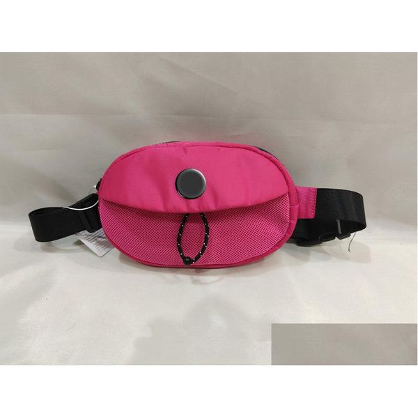 Bolsas al aire libre Lu Cinturón Mujeres Hombres Bolsa de cintura Tómelo con metal Gimnasio Elástico Correa ajustable Cremallera Fanny Pack 7 colores Entrega de gota SP DH045