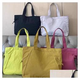 Bolsas al aire libre Lu Tote Bag Shopper 18L Mujeres Bolso Diseñador Gimnasio Correr Deportes Viajes Teléfono Monedero Casual Cinturón Cross Body Pack Dro Dhnhe