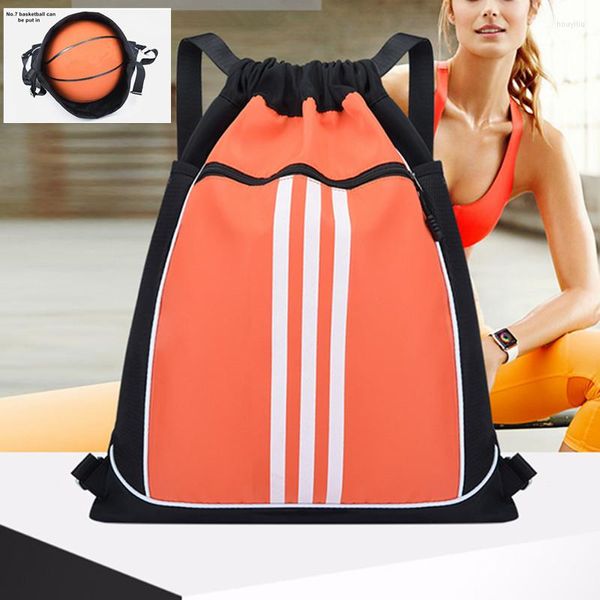 Sacs de plein air Sports pour hommes Gymnase pour femmes Bolsas Big Basketball Exercice Fitness Weekender Voyage Sac à dos Camping Sac à dos Femme