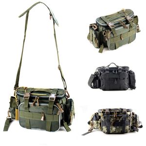 Outdoor Bags Men Fishing Tackle Bag Single Shoulder Crossbody Tactical Bags Waist Pack Fish Lures Fishing Gear Utility Storage Box Chest Bag J230424