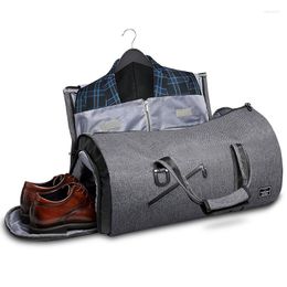 Bolsas al aire libre Hombres Bolsa de gimnasio Traje plegable Gran capacidad Multifuncional Deportes Fitness Impermeable Viajes de negocios