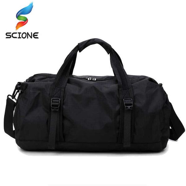 Sacs de plein air Hommes Gym Sac de sport pliable en plein air sac de natation équipement de voyage étanche grand espace main Duffel Gym Fitness sac femmes Yoga chaussure sac T230129