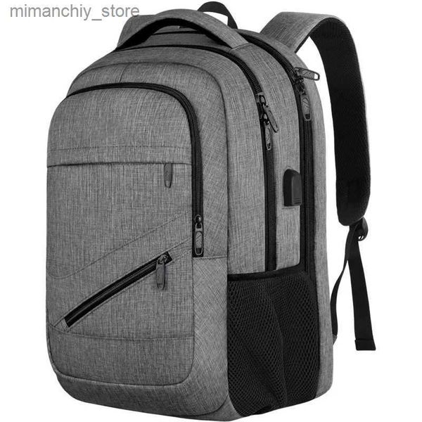 Sacs de plein air Sac à dos pour ordinateur portable pour hommes Ordinateur de voyage décontracté Grande capacité Multifonctionnel USB Sacs à dos Sac d'affaires Sacs de sport en plein air Q231028