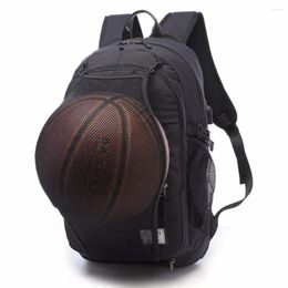 Sacs de plein air Hommes Multifonction Grande Capacité Basketball Sac à dos Rugby Sports Randonnée Double Sac à bandoulière Ordinateur portable Rucksack Pack de formation