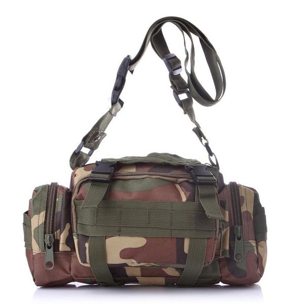 Sacs de plein air sac à bandoulière pour hommes tactique Molle ceinture taille Pack Camouflage militaire chasse poche voyage Camping doux Back296a