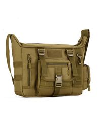 Buitenzakken mannen tactische sling schoudertas draagbare waterdichte militaire crossbody reismessenger aktetas voor 14 "laptop