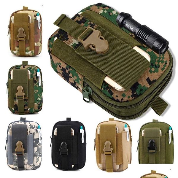 Sacs extérieurs Men Taies Pack Bum Sac Pouche étanche Tactical Sport CELaire de chasse MOLLE NYLON MOBIL TÉLÉBOTRE TOODLES DE Voyage Drop Livraison DH1JX