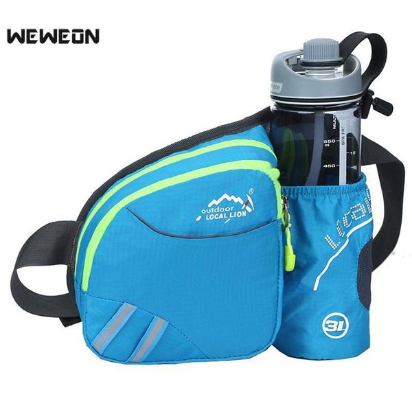 Sacs de plein air Hommes Femmes Courir Taille Sac Pack Sports Fitness Jogging Ceinture de cyclisme avec porte-bouteilles d'eau