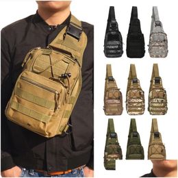 Bolsas al aire libre Mochila táctica militar Camuflaje Molle Shoder Bolsa Senderismo Cam Escalada Daypack 600D Caza 220714 Entrega de caída Spor Dhu8A