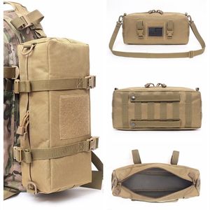 Buitenzakken MILITAIRE TACTICAL RACKACK TRIVEN Camping Bag Army Accessoire Nylon Outdoor Sport Fishing Sling Hiking Hiking Heren Men Molle Pouch 230516