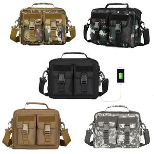 Sacs de plein air Sac tactique militaire Molle Étanche Hommes Poitrine Épaule Cartable Commute Armée Multifonctionnel Chasse Camo Portable Sac À Main