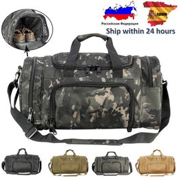 Sacs de plein air Sac de voyage tactique militaire Hommes Sac à main Sports Bagages Week-end Gym Randonnée Trekking avec compartiment à chaussures 230726