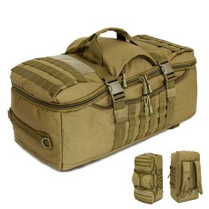 Sacs de plein air Tactiques militaires sac à dos 60L grande capacité multifonction hommes sac de voyage sac à dos étanche en nylon sac à bandoulière sac à dos P230508