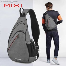 Outdoortassen Mixi Mannen Eén schouderrugzak Dames Sling Bag Crossbody USB Jongens Fietsen Sport Reizen Veelzijdige modetas Student School Q231028