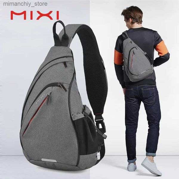 Sacs de plein air Mixi Hommes Une épaule Sac à dos Femmes Sling Sac Bandoulière USB Garçons Cyclisme Sports Voyage Polyvalent Mode Sac Étudiant École Q231028