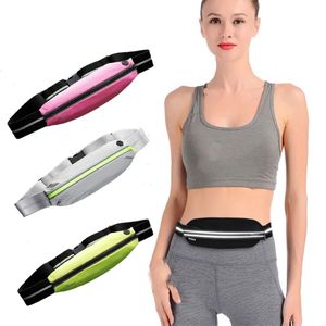 Sacs de plein air support pour téléphone portable ceinture sac réfléchissant Fitness Sports étanche course taille Jogging Portable