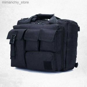 Outdoor Bags Mol Military Laptop Bag Tactical Shoulder Bag Computer Backpack Messenger Bag Handbags Bricase Outdoor Sports Pack 14" Q231130