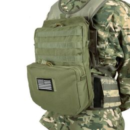 Outdoor Zakken Molle Tactische Rugzak Vest Uitbreidingspakket Jacht Accessoires Pouch Army Airsoft Rugzak Militaire EDC 230717