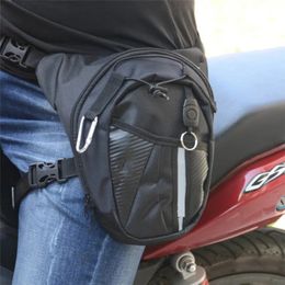 Bolsas al aire libre Bolsa de motocicleta Paquete de cintura impermeable Hombres Fanny Muslo Cinturón de lona Bicicleta al aire libre Hombre Bolsa de pierna ajustable Paquete Moto Bag 231011