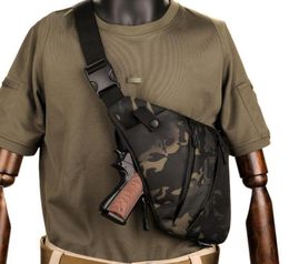 Sacs extérieurs Sacs Multificonctionnels Cached Tactical Storage Gun Sac Holster Men039s gauche Nylon à droite Antitheft poitrine HUNT9768287