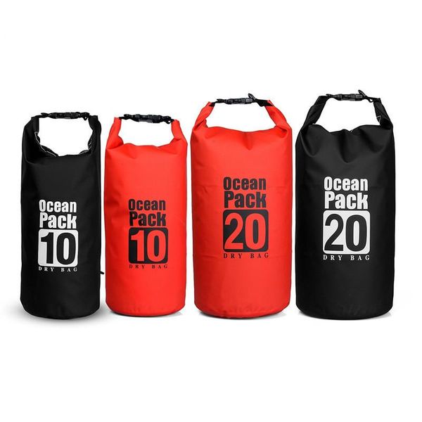 Bolsas al aire libre Multifuncional Deportes al aire libre PVC Bolsa impermeable Plegable Camping Senderismo Viajes Playa Rafting Natación Paquete de almacenamiento T1087C